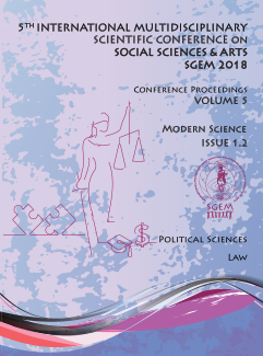 Proceedings SGEM 2018 / Vol.V, Issue 1