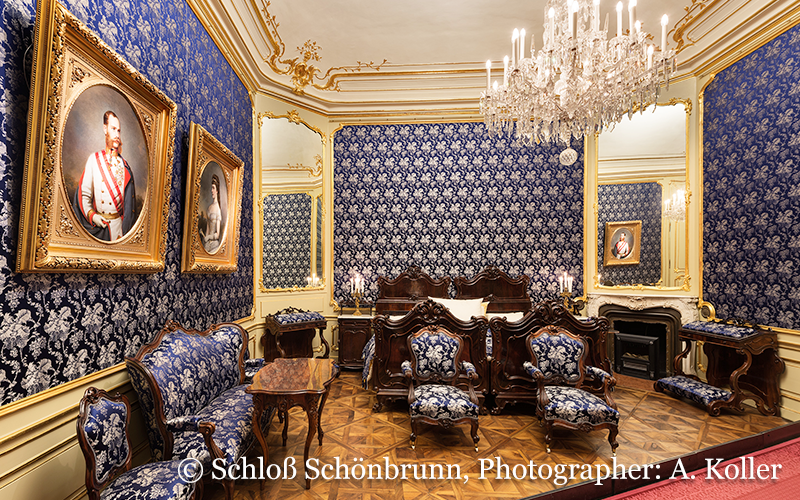 17 Schloss Schoenbrunn Gemeinsames Schlafzimmer  c  Schloss Schoenbrunn Kultur- und Betriebsges.m.b.H. Alexander Eugen Koller